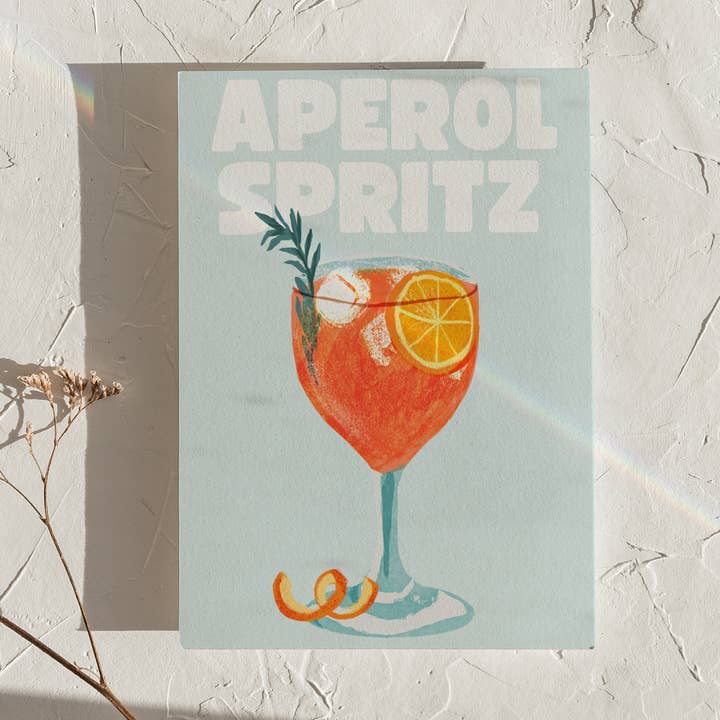 LXR CREATE - Wholesale Art Print - Aperol Spritz Cocktail Bright Funky Print0