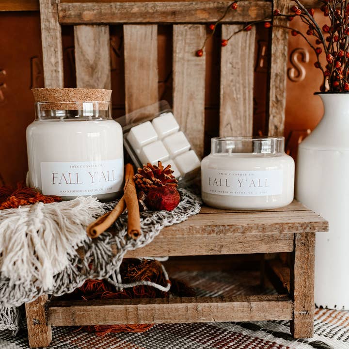 Fall Y'all for wholesale by Twin C Candle Co.