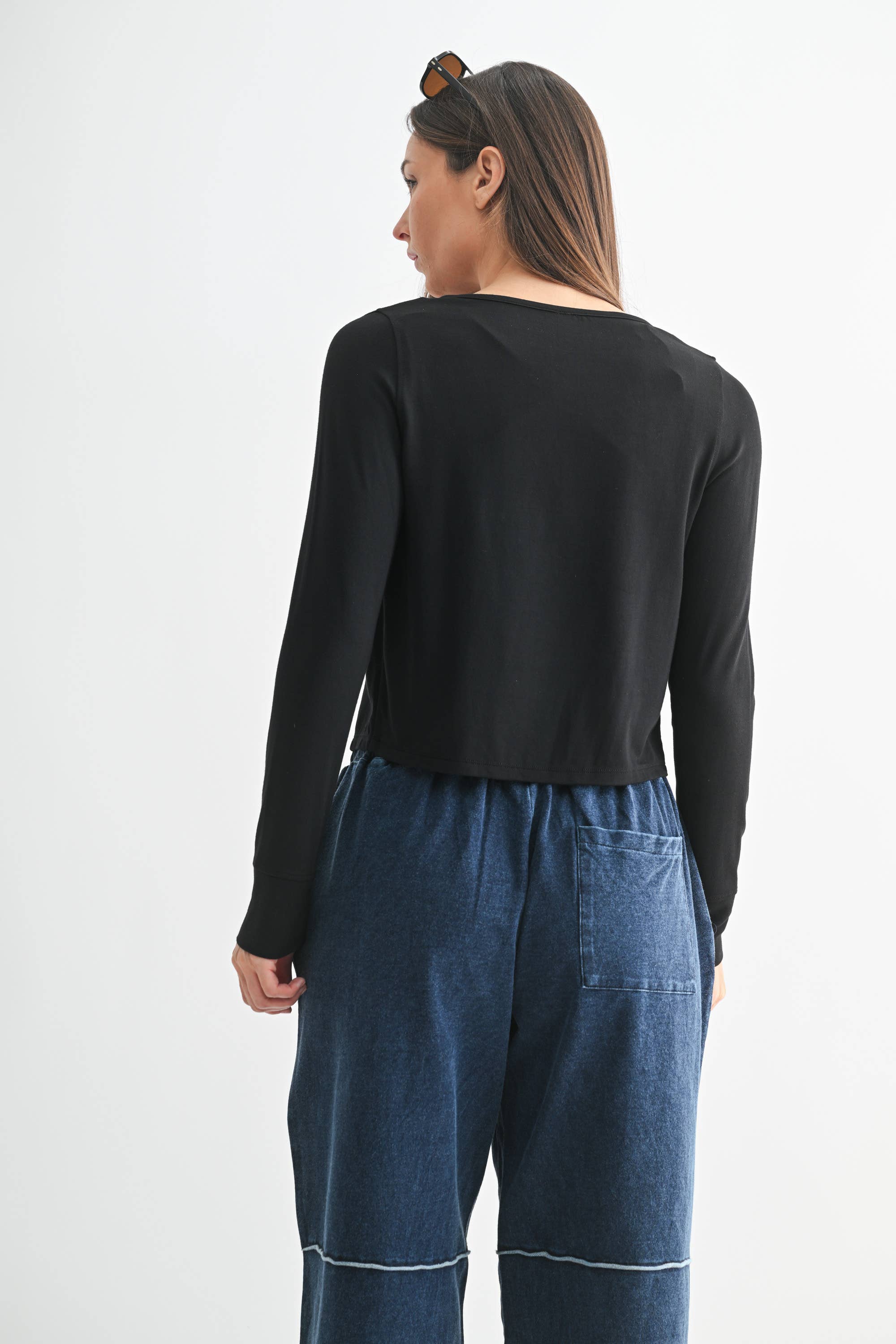 Mono B - Wholesale Sweatshirt - Women's - Charming Ballet Tie-Front Sweater10