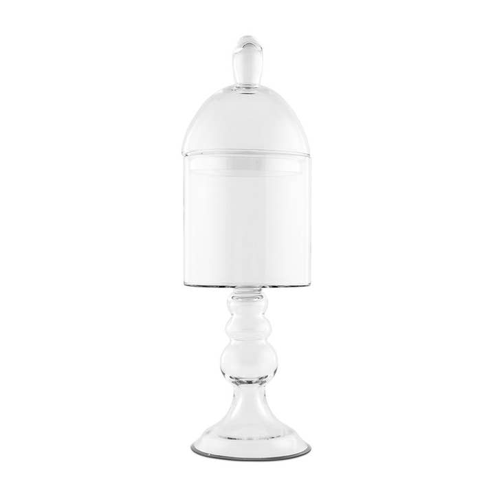 Weddingstar Inc. - Wholesale Apothecary Jar - Large Glass Apothecary Candy Jar – Footed Cylinder With Lid