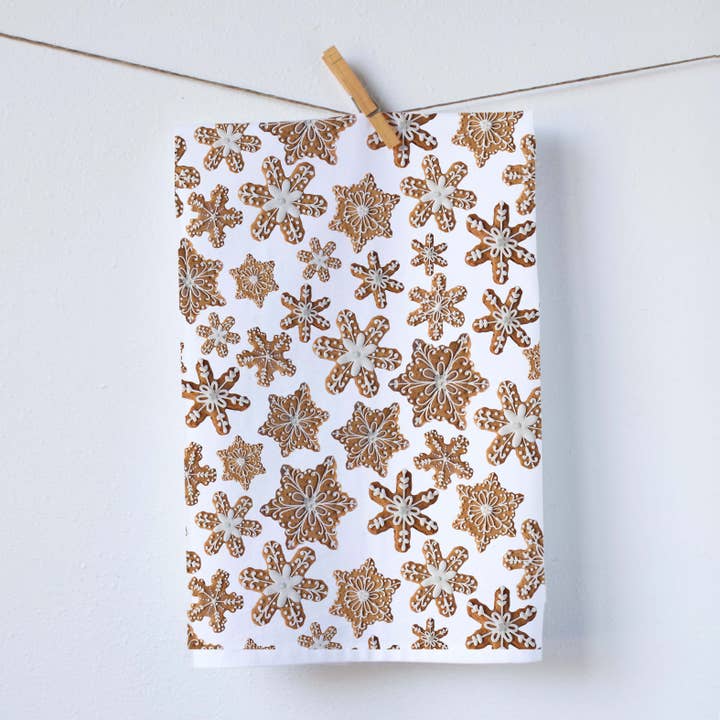 Snowflakes Cookies Kitchen Towel
for wholesale by Red Bird’s House
