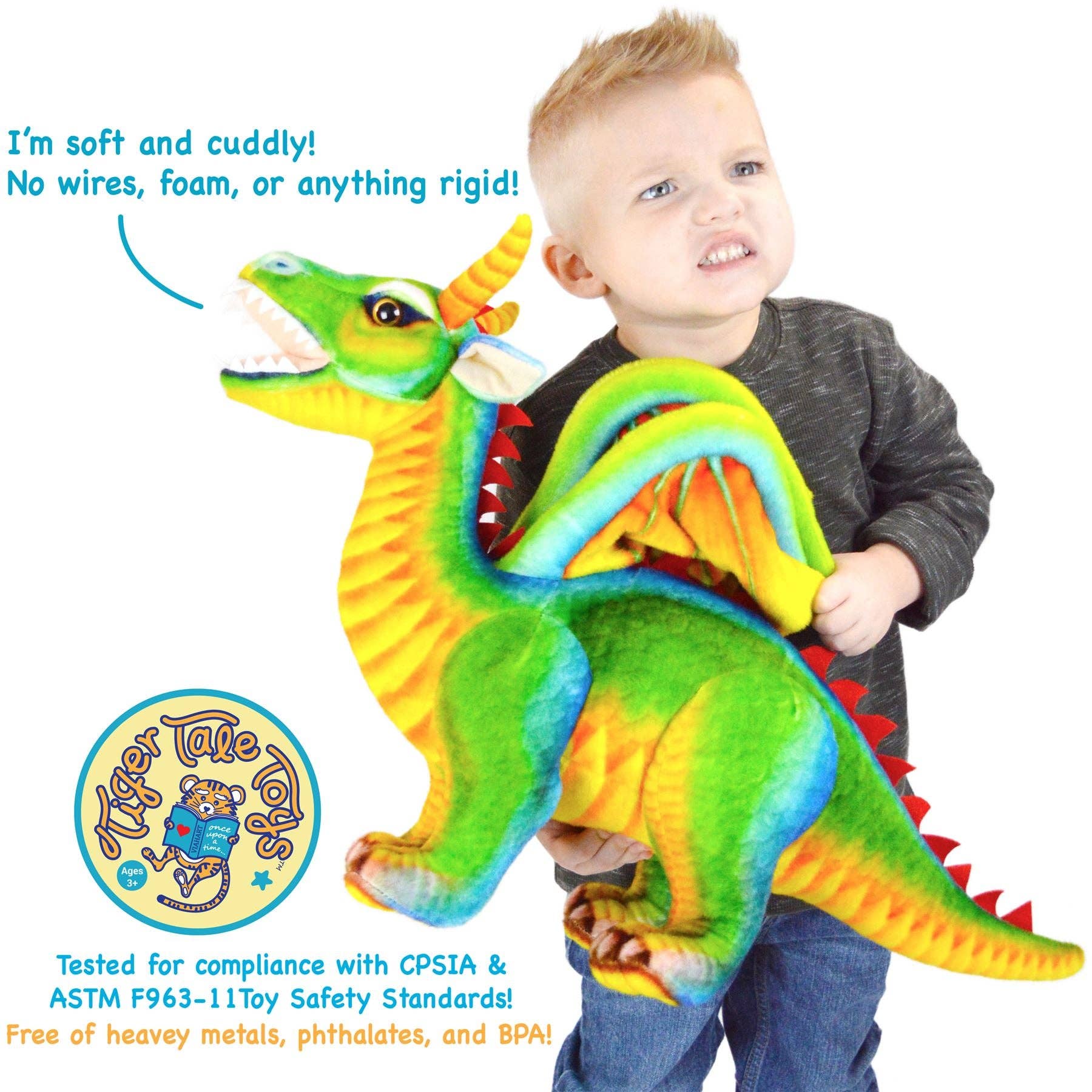 VIAHART Toy Co. - Wholesale Stuffed/Plush Toy - Kids & Baby - Drevnar The Dragon | 29 Inch Stuffed Animal Plush1