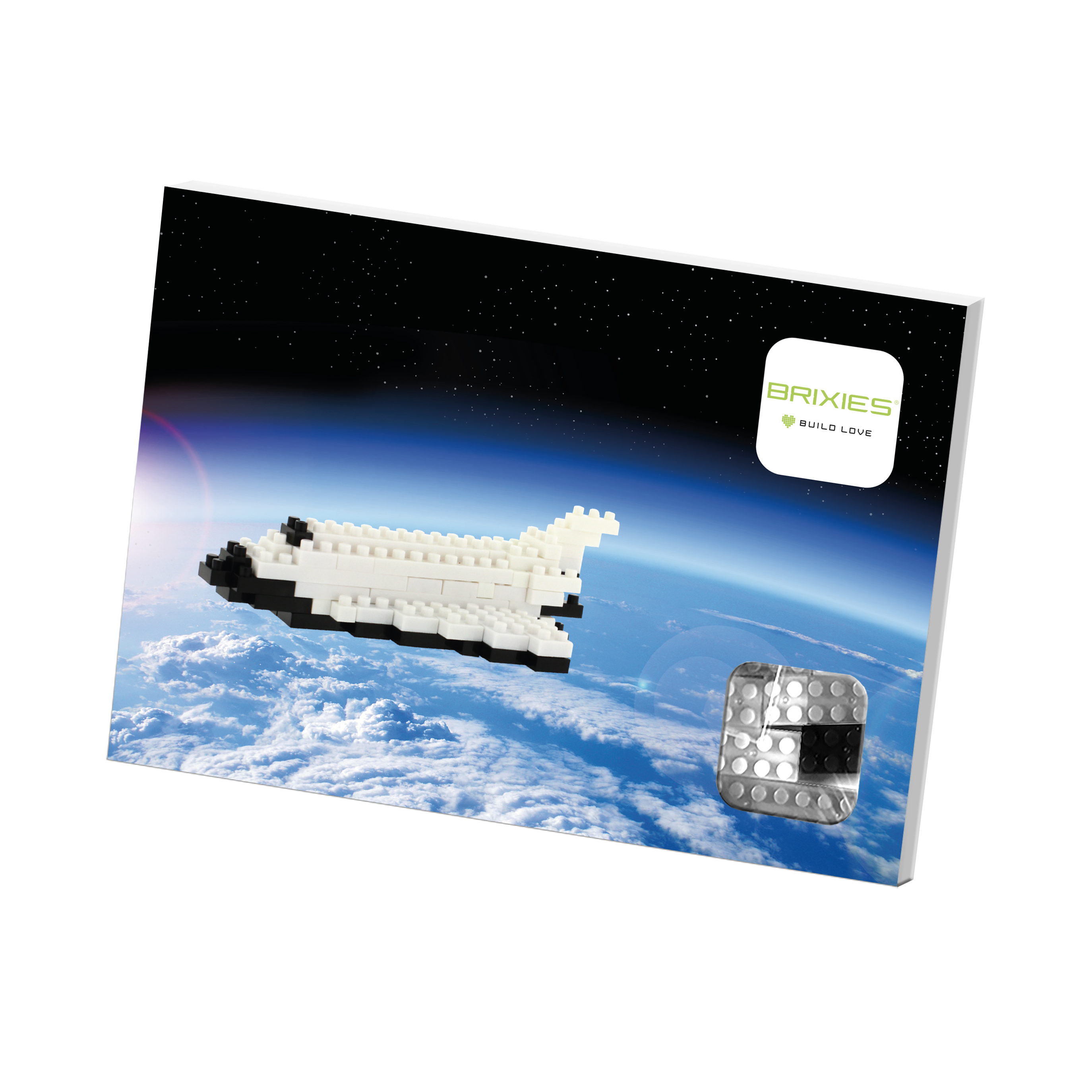 Brixies - Wholesale Build-a-Toy - Kids - BRIXIES space shuttle postcard2