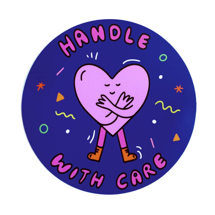 Autocollant en forme de cœur à manipuler avec soin pour la vente par Ink Paper Crafts