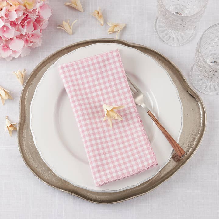 Fennco Styles - Wholesale Dinner & cloth napkin - Gingham 18" Cotton Cloth Napkin - 4 Colors Available3