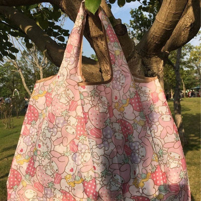 FurDecoration – wholesale Grocery/shopping bag – Creative Printed Foldable Single-Shoulder Shopping Bag4