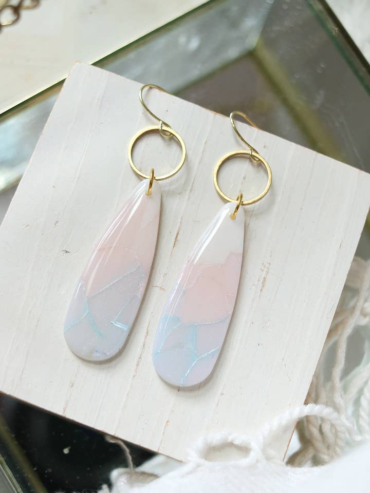 Misty Morning Polymer Clay Earrings for wholesale by Petal & Posy