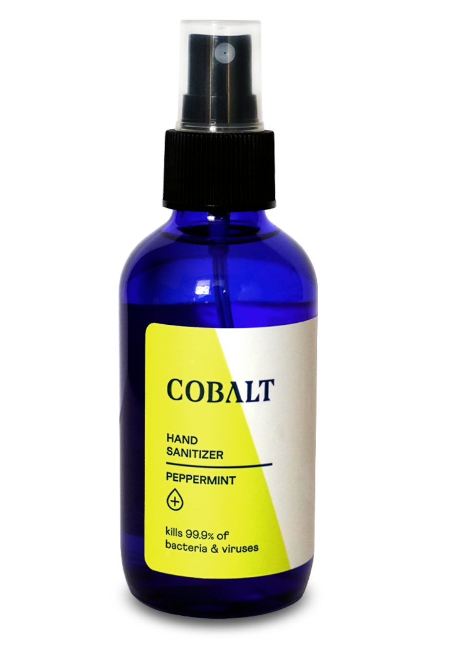 Cobalt - Wholesale Hand Sanitizer - Peppermint Hand Sanitizer 100ml glass1