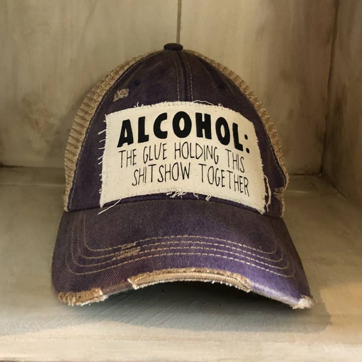 BohoGroove - Wholesale Baseball Cap - Women's - Alcohol The Glue Holding This Shit Show Together Hat