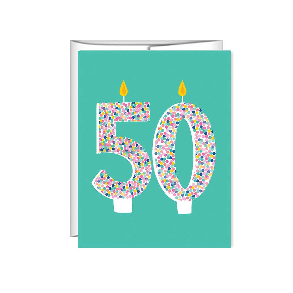 Pen & Paint - Wholesale Birthday Card - 50 Candles, 50th Birthday Card, Happy Birthday