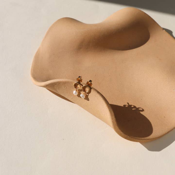 Ava Pearl Studs I Valentine's Day Jewelry for wholesale by Token Jewelry