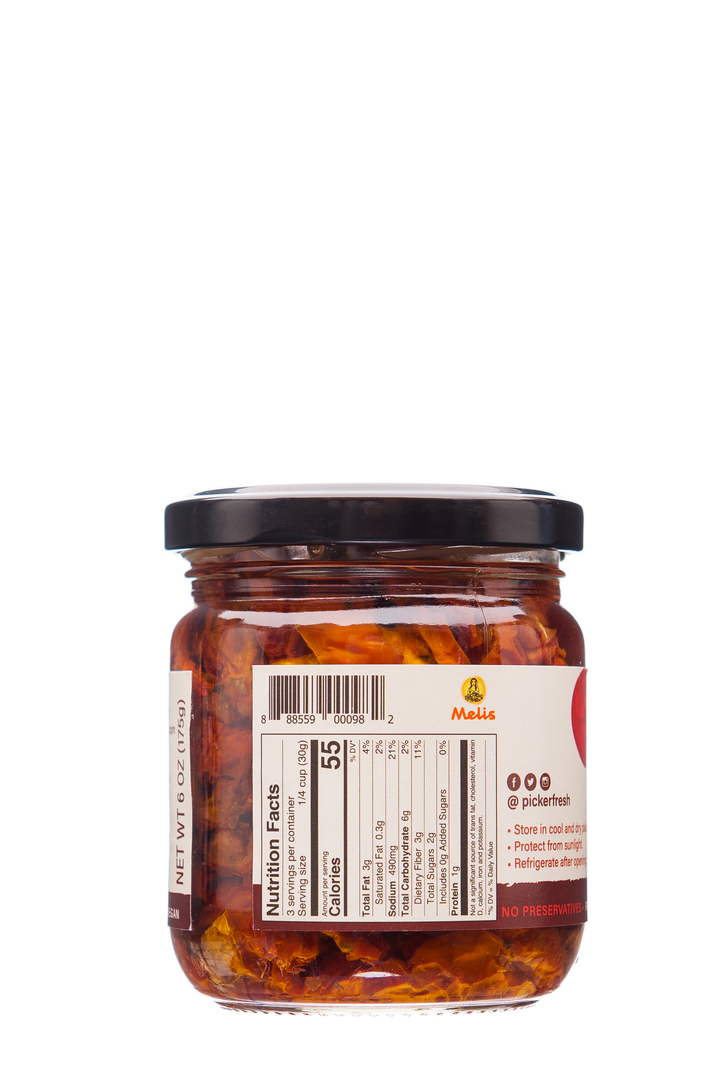 Pickerfresh - Wholesale Pickled Vegetables - Julienne Cut Sun Dried Tomato in Oil with Herbs2