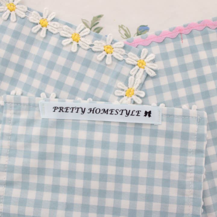 Pretty Homestyle - Wholesale Dinner & cloth napkin - Cocktail napkins gingham zig zag edge2