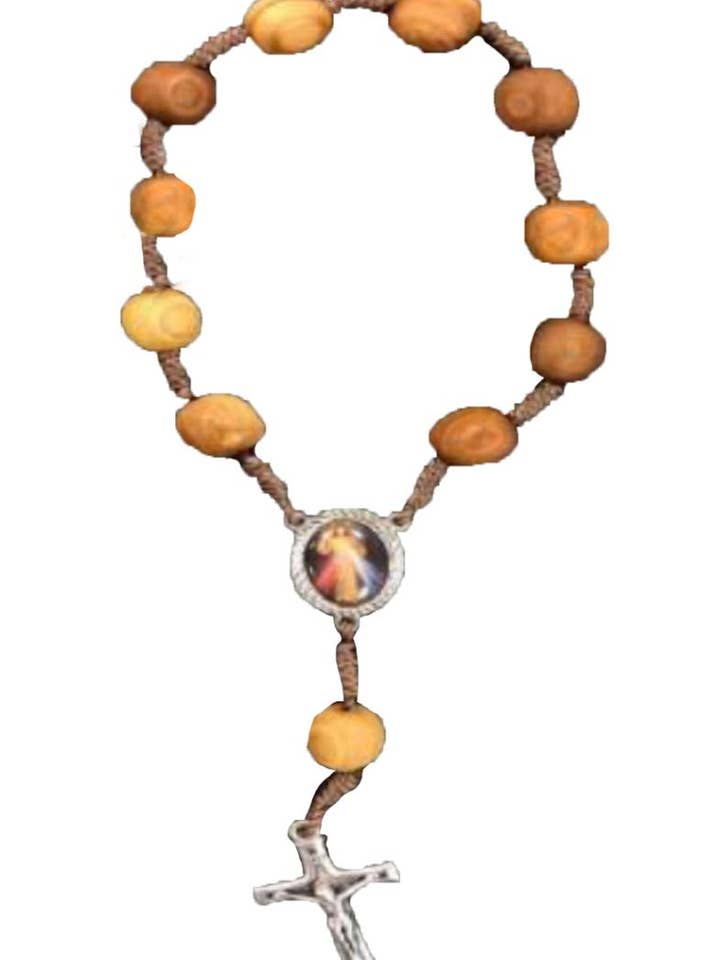 Olive wood on rosary for wholesale by Dolfi