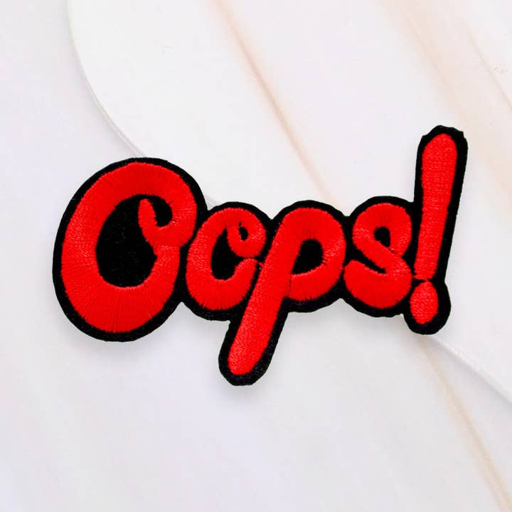 OOPS Message Iron On Patch voor wholesale door Sensibling Corp.