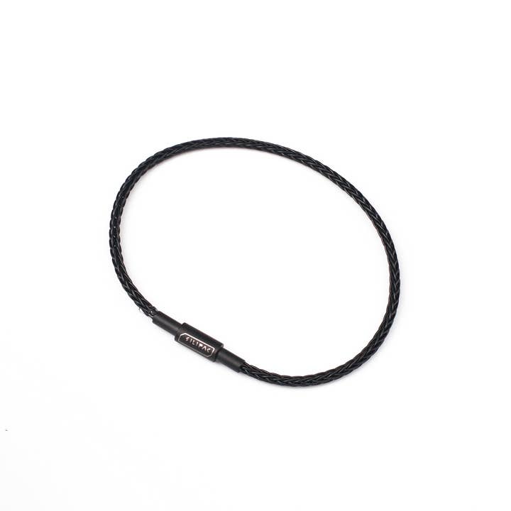 Silipac Portachiavi con Cavo Intrecciato Anodizzato Nero - Anello Portachiavi Resistente per Chiavi, Etichette per Bagagli, Artigianato per la vendita all'ingrosso da parte di Silipac