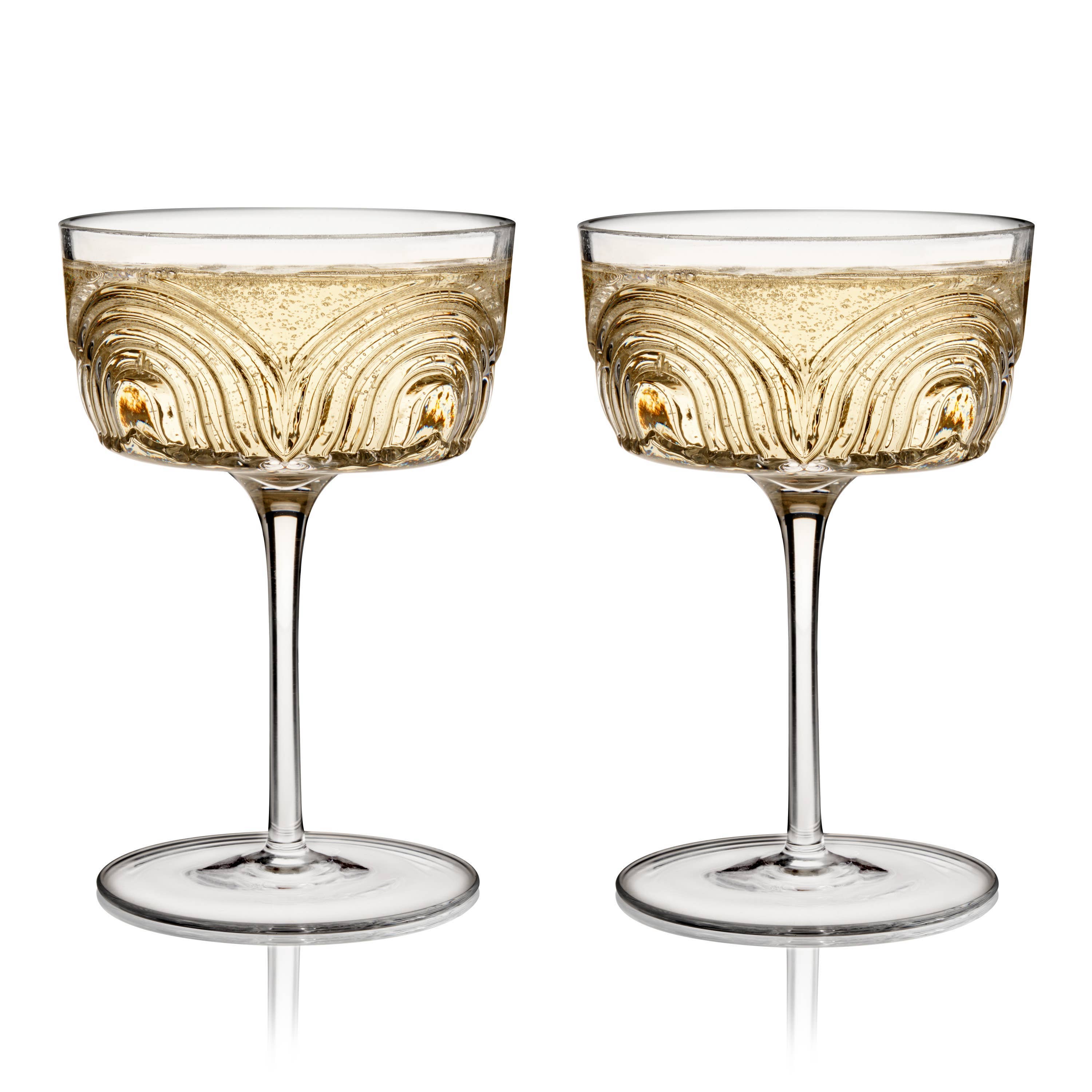 True Brands – wholesale Cocktail-/likörglas – Deco Beau Crystal Cocktailkupor - Set om 20
