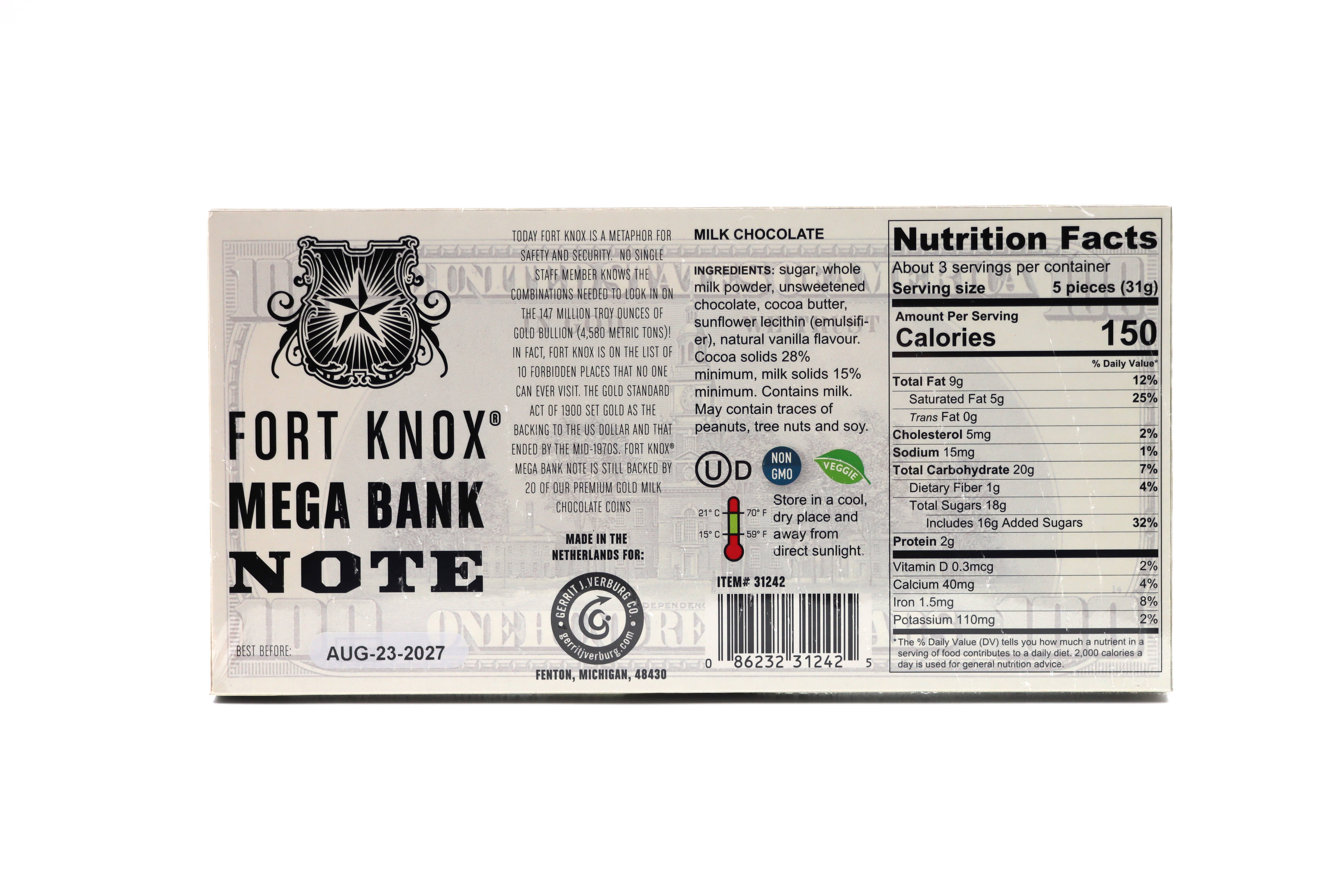 Grandpa Joe's Candy Shop - Wholesale Chocolate - Fort Knox Mega Banknotes, 3.53oz, 12ct Display3