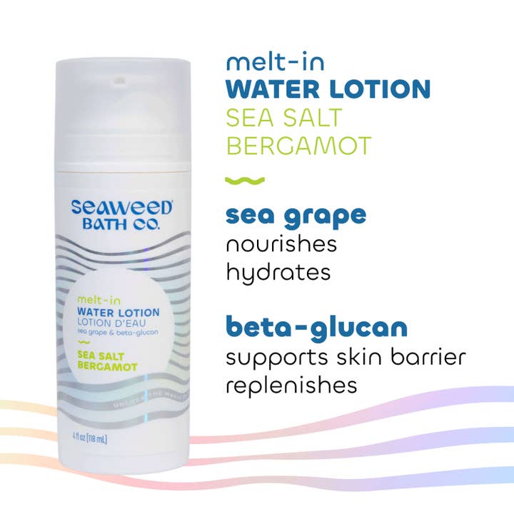 Seaweed Bath Co. - Wholesale Body Cream/Lotion - Melt-In Water Lotion - Sea Salt Bergamot