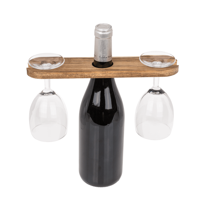 Out of the blue KG - Vendita all'ingrosso Set di attrezzi per vino - Wine Butler in legno di acacia oliato, ca. 25 x 6 x 1 cm1