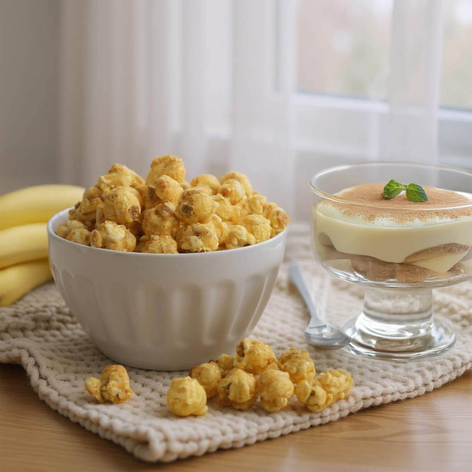 Popinsanity Popcorn & Confections - Wholesale Popcorn - Banana Pudding Gourmet Popcorn - Small Vegan Gift Snack Bag1