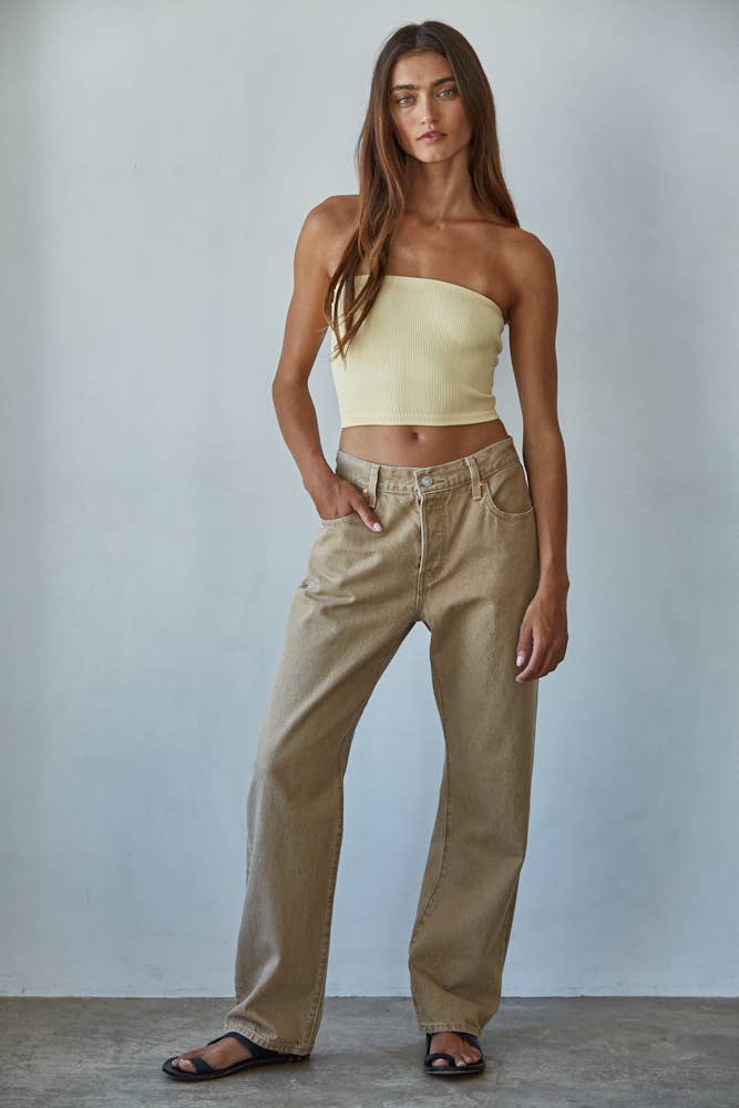 By Together - Vente Bustier – femme - S1169N | Top tube côtelé sans coutures19