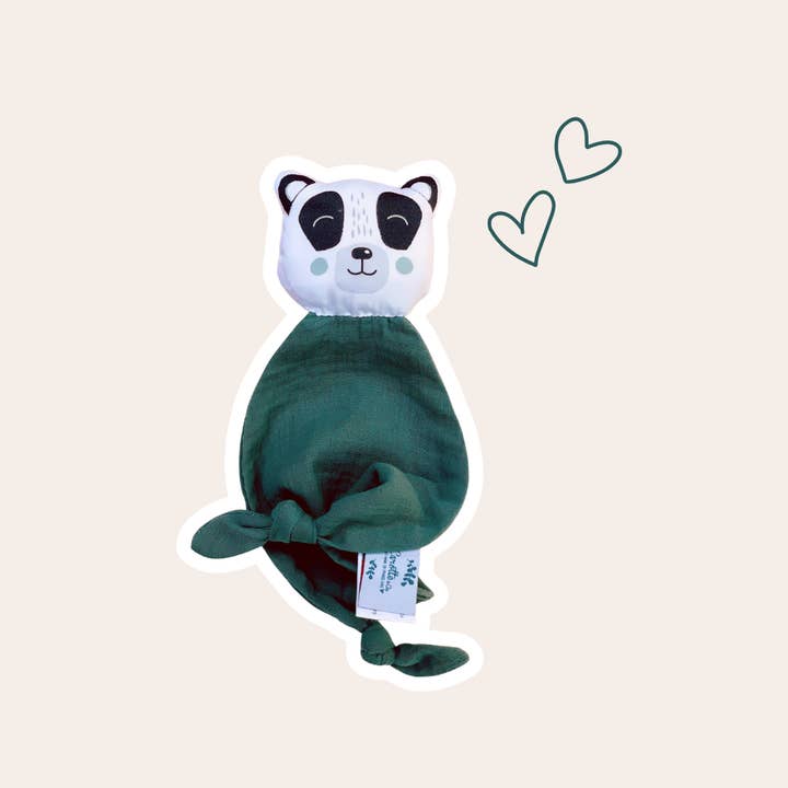 Edredom de bebê panda verde eucalipto por atacado de Carotte & Cie