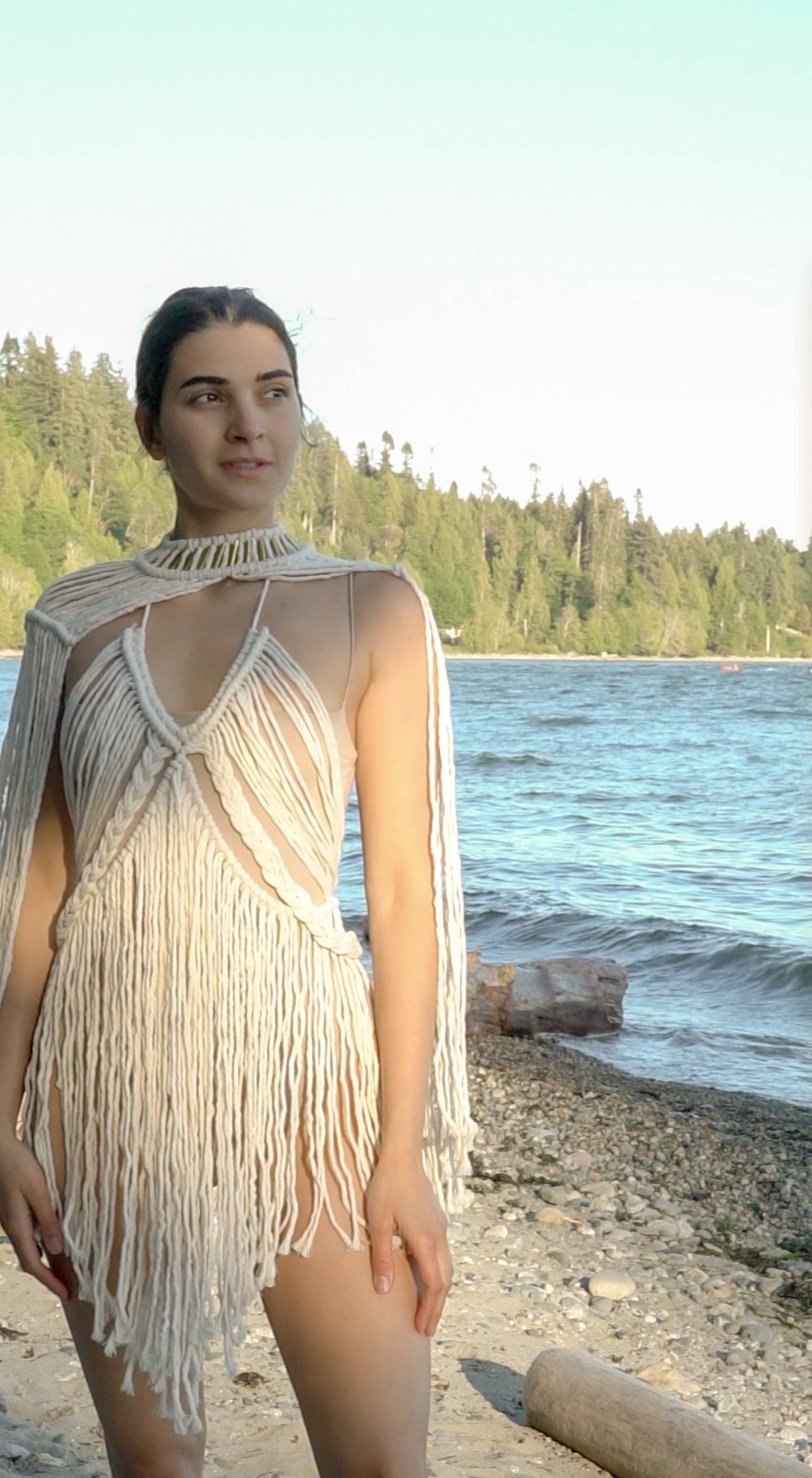 AstraWander – wholesale Swim cover-up – Women’s – Red Aphrodite Macrame Dress2