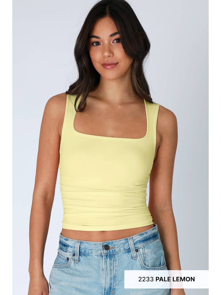 NIKIBIKI - Wholesale Tank Top - Women's - NS8408- Clean Line Square Shirred Top15