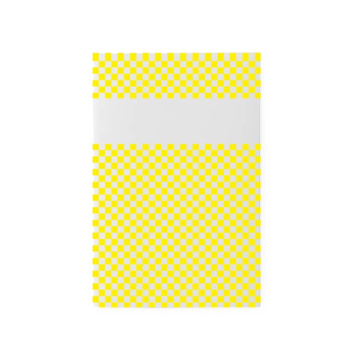 fluorescent yellow checkerboard notebook - Pantone 803 for wholesale by Supereditions