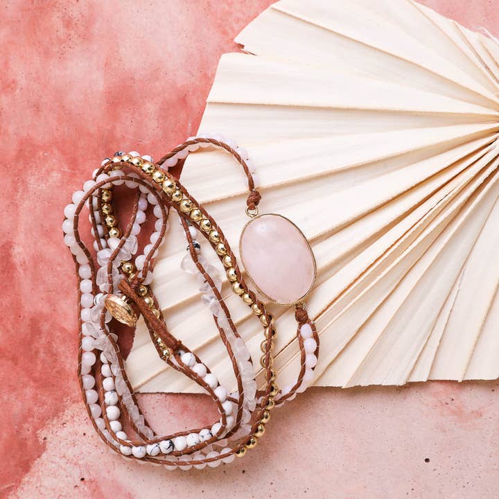 Leto Accessories - Wholesale Beaded Bracelet - 🔮 Bracelet & Necklace - Amethyst, Rose Quartz, Turquoise