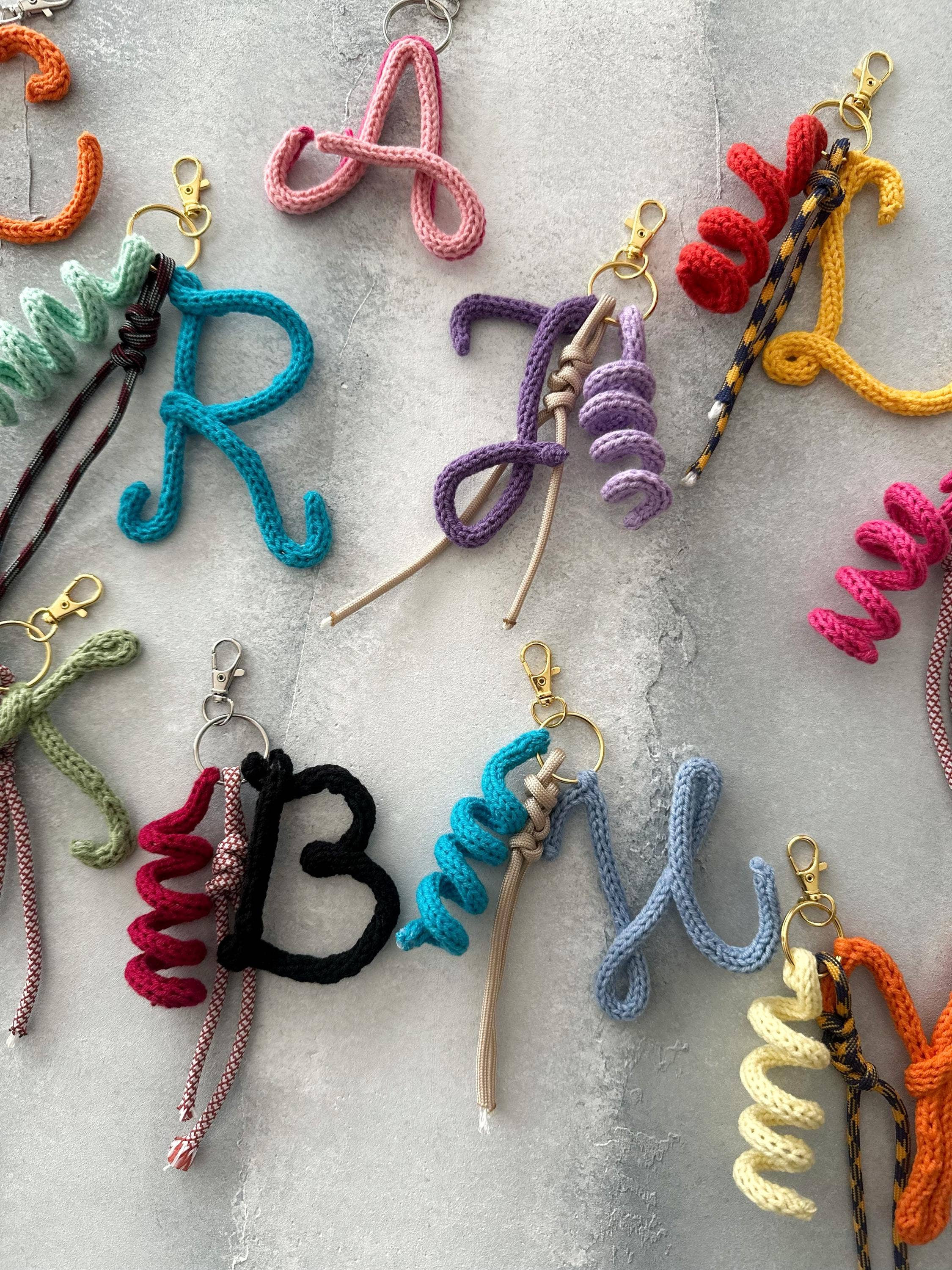 Honey Art and Nature – wholesale Keychain – Women's – Handmade Crochet Initial Bag Charm Custom Keychain #25