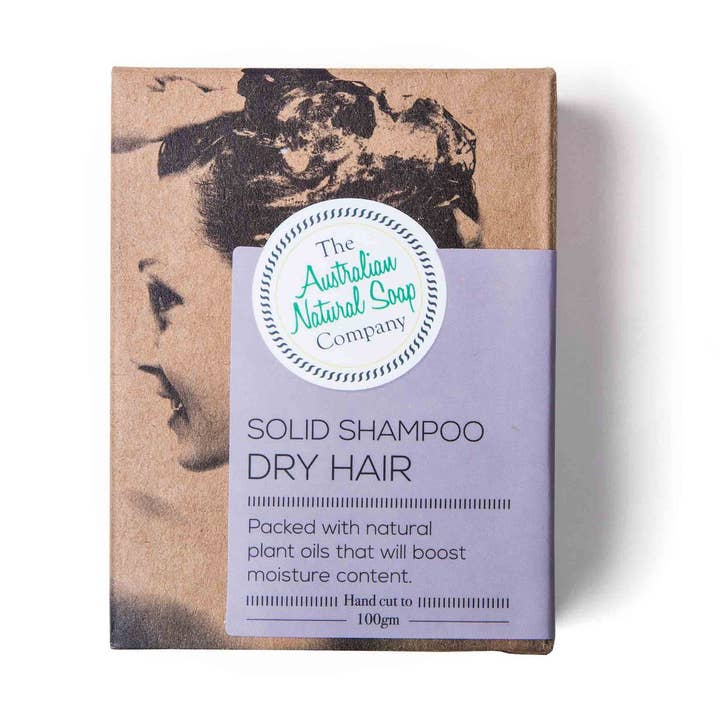 Australian Natural Soap Company - Venta al por mayor Champús en pastillas/sólidos - Champú sólido en barra para cabello seco, 100 g | Australian Natural Soap