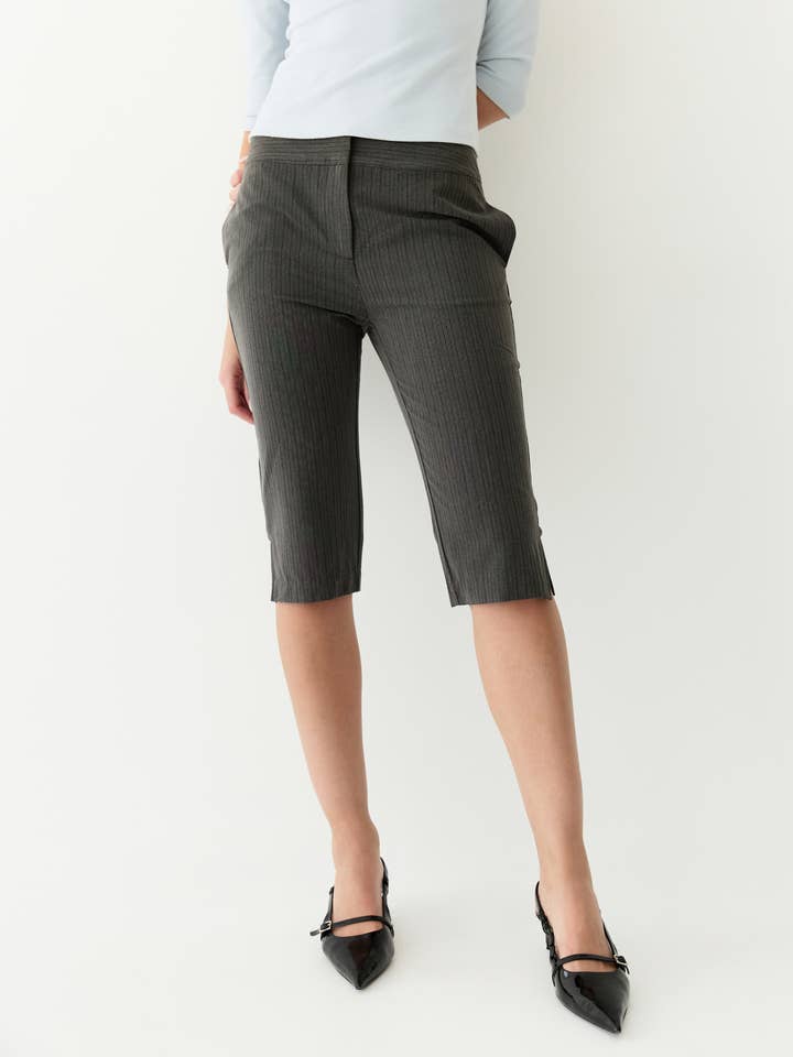 MOD REF - Wholesale Pants - Women's - The Ginny Capri Pants | Pinstripe Capri Pants12