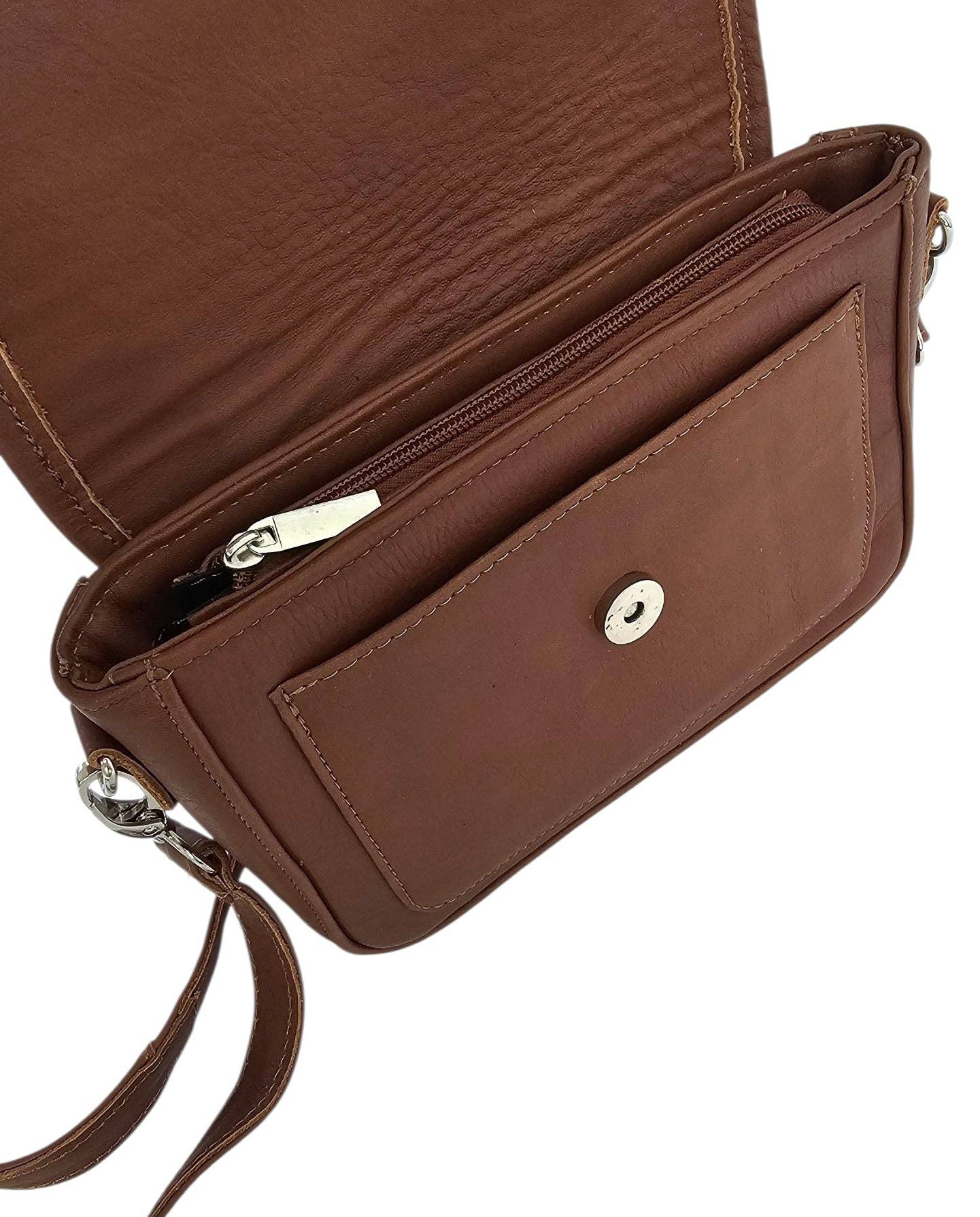 MBH Leather - Wholesale Crossbody Bag - Women's - Nolita Crossbody Bag - Brown3
