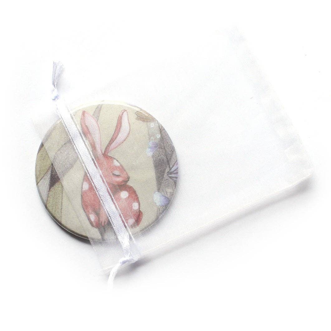 Miss Ella - Wholesale Compact Mirror - Bunny Mushroom Pocket Mirror3