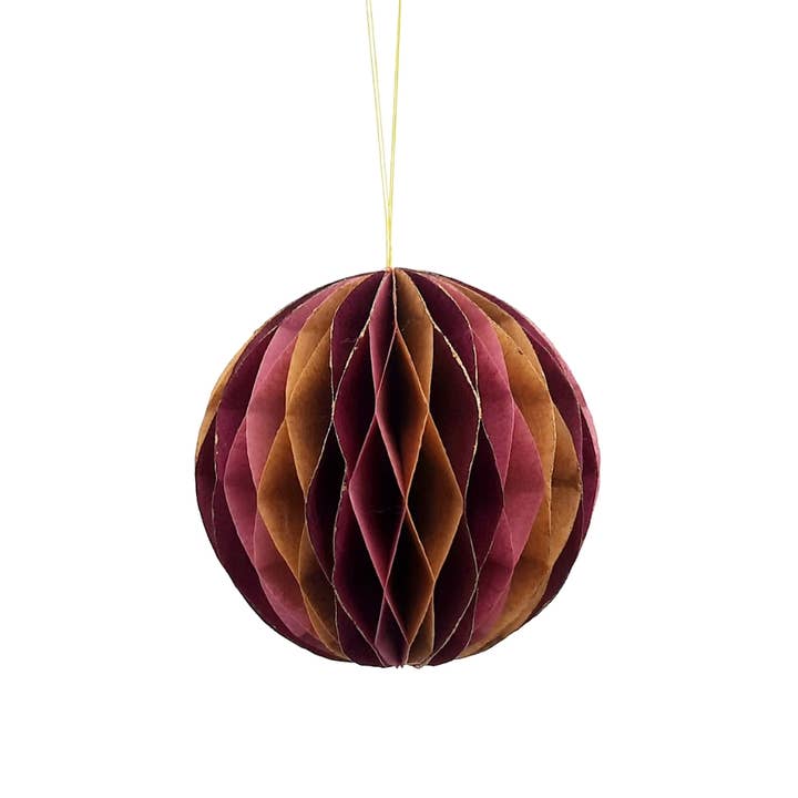 Koperberg - Wholesale Ornament - Honeycomb Ball, handmade paper5