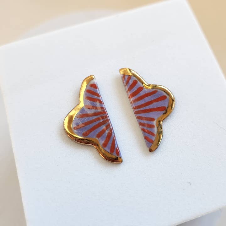 Clous d'oreilles Art Déco pour la vente par Crown & Heart