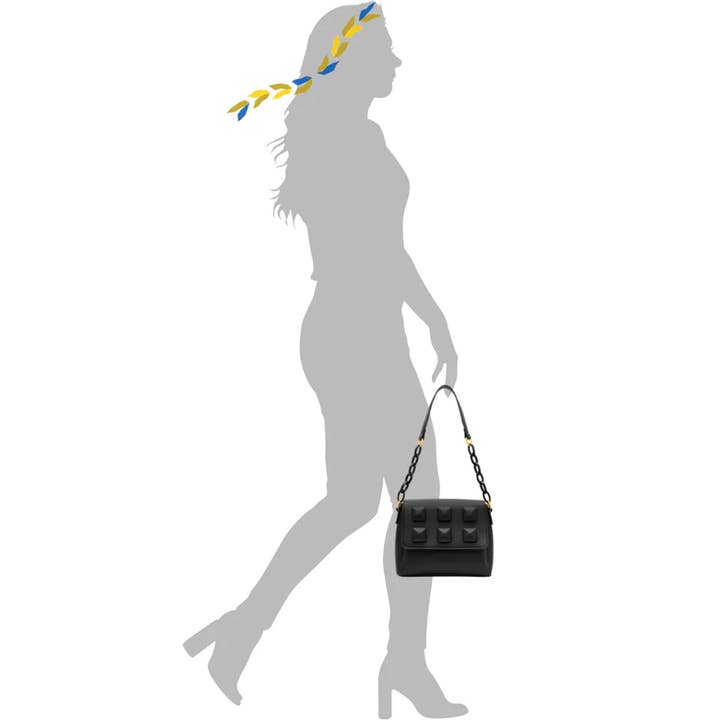 DASTI - Wholesale Crossbody Bag - Women's - Dasti Handbags with Massive Studs for Women, Black