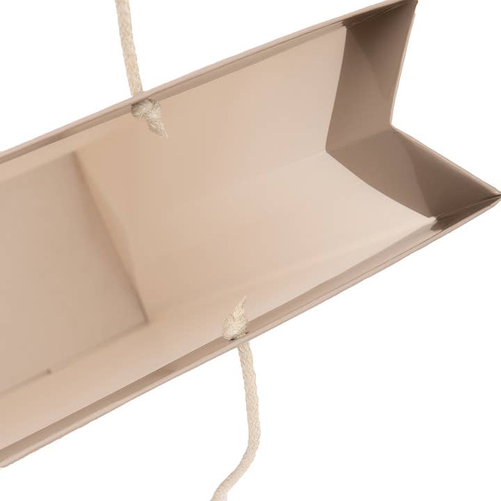 Glossy Taupe Luxury Double-Layer Paper Bag for wholesale on Faire