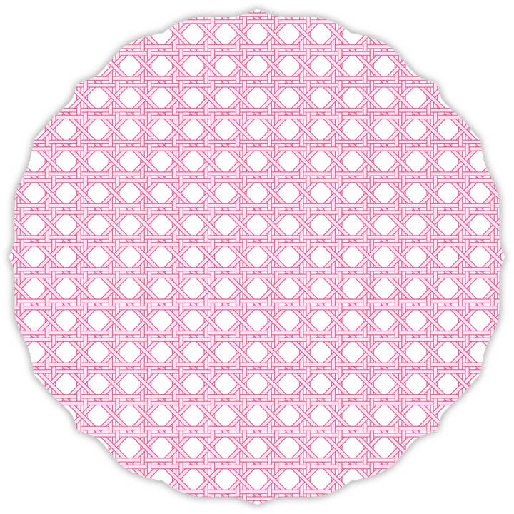 Interlocking Cane Pattern Pink Posh Placemat for wholesale by RosanneBeck Collections