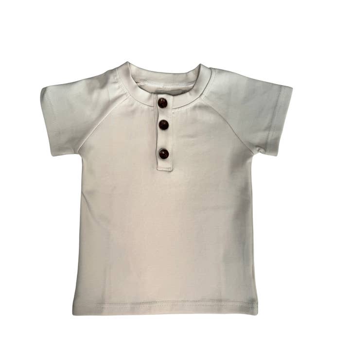 Oatmeal peutershirt van biologisch katoen voor wholesale door Callie May