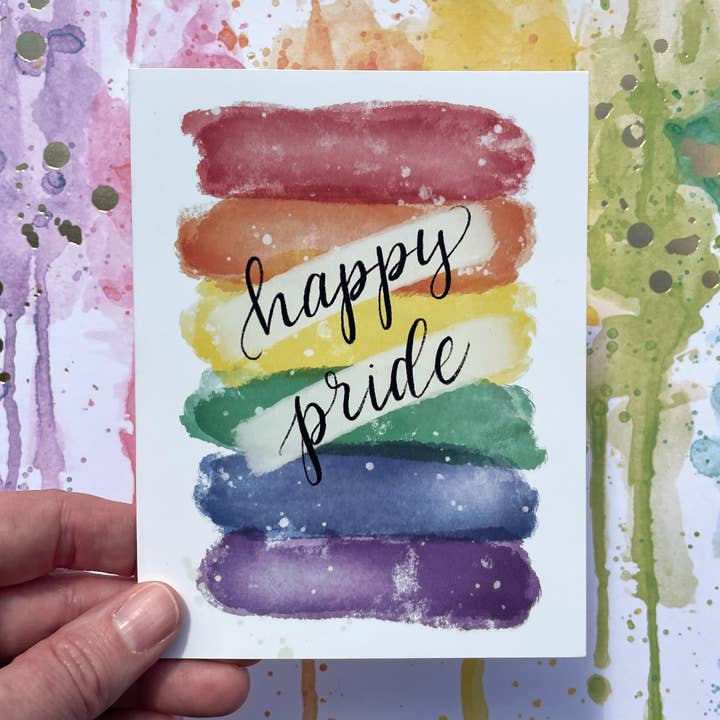 Happy Pride! - A2 Folded Card with Envelope for wholesale by Pushing Whimsy