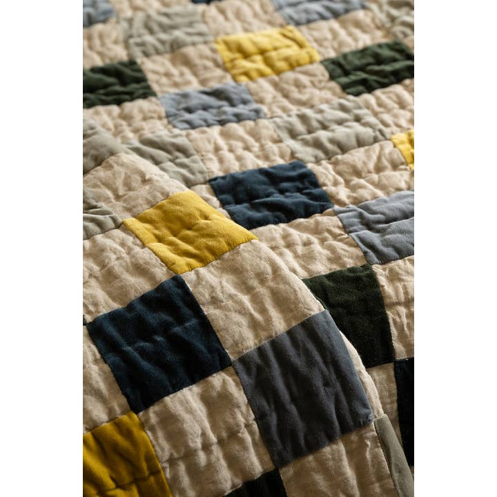 Velvet Remnant Patchwork Bedspread for wholesale on Faire6