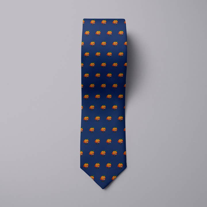 Naranjito tie with blue background for wholesale by BOBBY SILVER