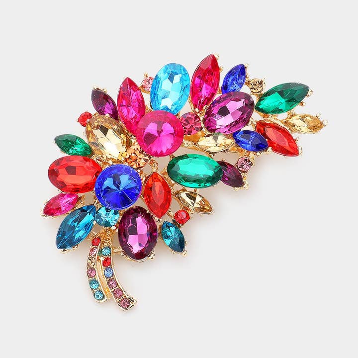 Sensibling Corp. - Wholesale Brooch - Glass Crystal Leaf Pin Brooch11