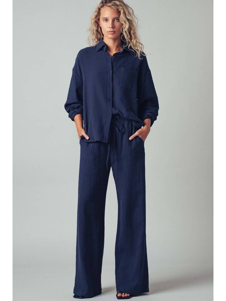 Urban Daizy - Wholesale Lounge Set - Women's - Textured Cotton Gauze Lounge Set20