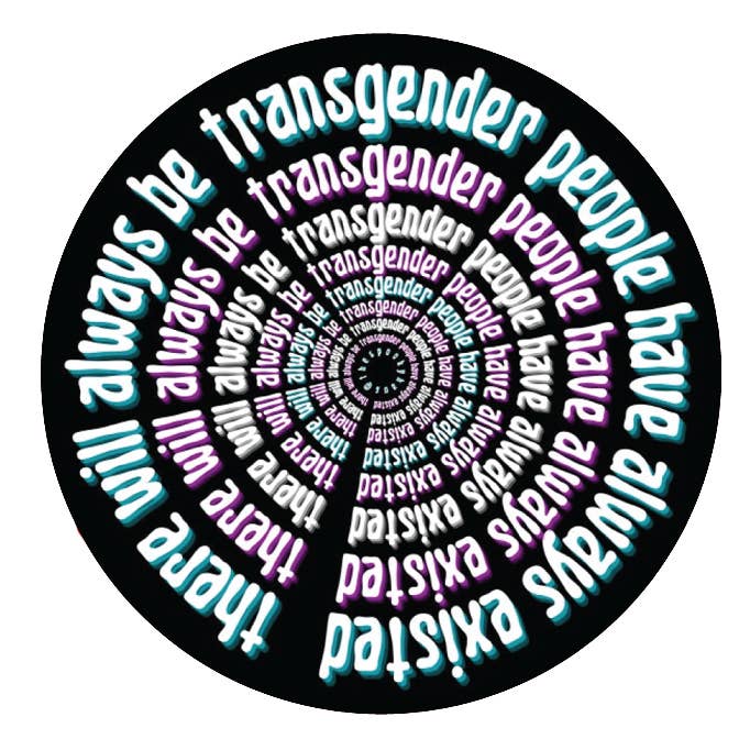 Transgender-Kreis-Aufkleber für Vergangenheit und Zukunft für den Großhandel von The Spooky Haus