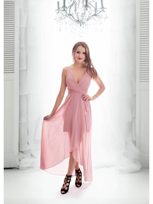 Eva & Lola - Epsilonn - Wholesale Dress - Women's - Short dress with long veil - R13286