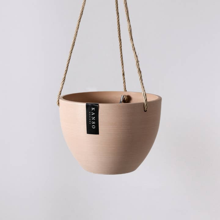 Kanso Designs - Wholesale Hanging Planter - 8" | 12" Signature Stone Hanging Planter Pot | 4 Colorways